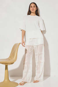 MON RENN Soma Knit Tee White
