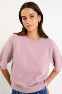 AMONG THE BRAVE Assemble Blush Alpaca Blend Tee