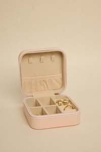 Hayz Homewares: HUMBLE + HEART Square Travel Jewellery Case Blush