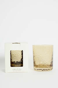 Hayz Homewares: WILLOW+MAE Hammered Amber Tumbler Glass