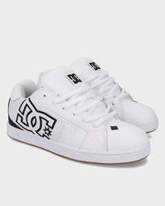 Dc Shoes: DC SHOES Net Skate Shoes White/Black/Gum