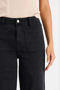 AMONG THE BRAVE Zoey Black Denim Wide Pocket Jean