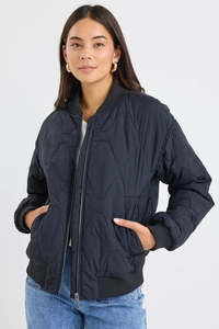 STORIES BE TOLD Division Zip thru Puffer Bomber Jacket