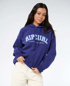 Ripcurl: RIP CURL Varsity Pullover Hoodie Dark Blue