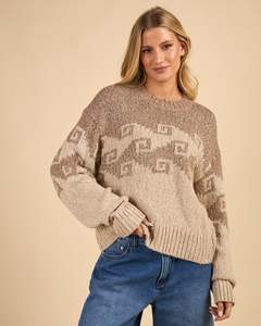 RIP CURL Pacific Coast Knit Sweater Brown