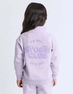Eve Girl: EVE GIRL Sports Club 1/4 Zip Pullover Lavender 3-7 years