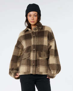 Ripcurl: RIP CURL Cala Nights Check Jacket Khaki