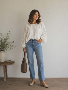 Et Alia: ET ALIA Aura Top Oversize Blanc Pleat Cream