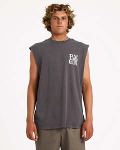 Rvca: RVCA Ornate Muscle Tank Pirate Black