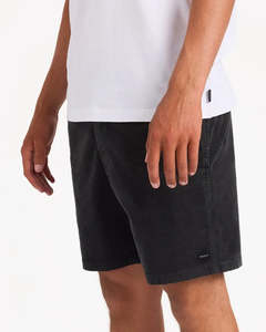 Rvca: RVCA Escape Cord Elastic Short Black
