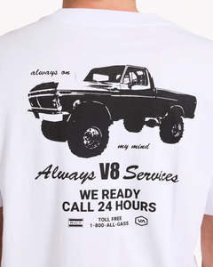 Rvca: RVCA V8 Short Sleeve Tee White