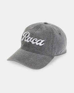 Rvca: RVCA Acid Wash Embroidery Adjustable Cap