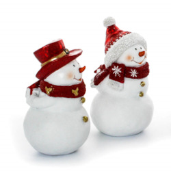 Ornaments: Pair of Red Snowmen