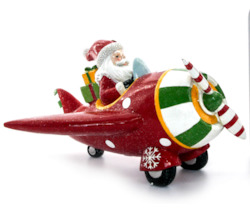 Ornaments: Santa in Aeroplane