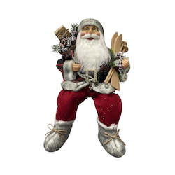 Sanats: Sitting Santa in Tartan Jacket