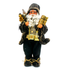 Sanats: Santa - Black & Gold