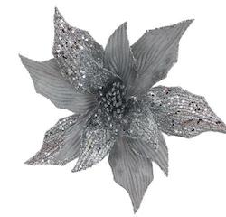 Wreaths Garlands And Flora: Silver Sparkly Poinsettia