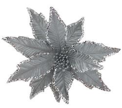 Wreaths Garlands And Flora: Silver Poinsettia