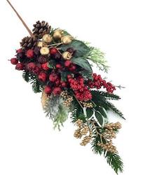 Wreaths Garlands And Flora: Red & Gold Spray