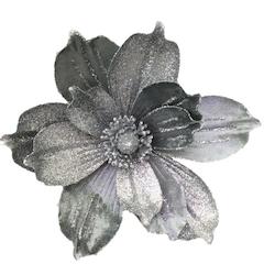 Wreaths Garlands And Flora: Silver Foil Magnolia Clip