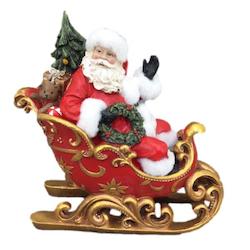 Ornaments: Traditional Santa in Sleigh