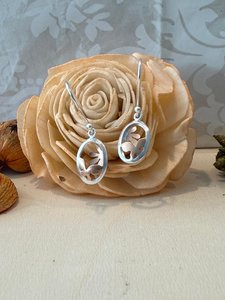 Products: Elegance Leaf Harmony Earrings - Sterling Silver with Rose Gold Leafs - The Chunky Jeweller
