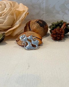 Sterling Silver Double Cat Pendant - The Chunky Jeweller