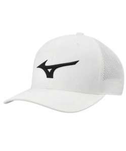 Cap: 2025 Mizuno Tour Vent Snapback Cap - White/Black