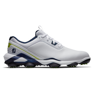 Shoes: 2024 FootJoy Men's Tour Alpha - White / Navy / Lime