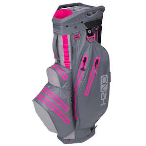 Bags: 2024 Sun Mountain H2NO Lite Cart Bag -  Nickel / Cadet / Hot Pink