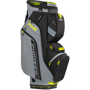 Bags: 2024 PING Pioneer Golf Bag - Iron/Black/Neon Yellow