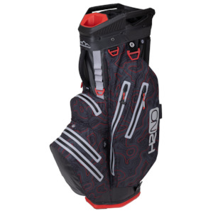 2024 Sun Mountain H2NO Lite Cart Bag -  Black / Red Topography