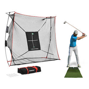 Golf Training Aids: Rukket Haack PRO Golf Net w/Tri Turf