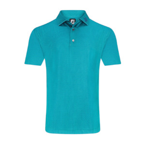 Footjoy: 2025 FootJoy Men's Skyscrapper Print Polo - Blue / Emerald