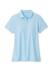 Peter Millar: 2025 Peter Millar Women's Tee Box Short Sleeve Polo - Skylight
