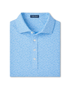 2025 Peter Millar Men's Avenue Performance Jersey Polo - Light Blue