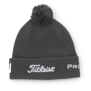 Products: 2025 Titleist Tour Pom Pom Beanie - Charcoal/White
