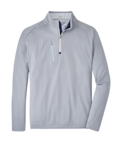 2025 Peter Millar Men's Verge Performance Quarter Zip Pullover - Grey