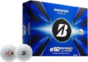 Golf Balls: 2025 Bridgestone E12 Speed Golf Ball Dozen - White