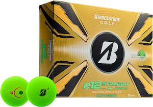 2025 Bridgestone E12 Straight Golf Ball Dozen - Matte Green