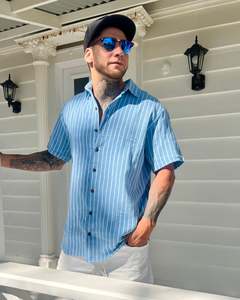 Short Sleeve Shirts: AMBE Short Sleeve Shirt Milos