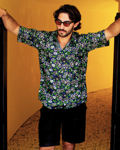 Short Sleeve Shirts: PADMA Short Sleeve Shirt Night Flower