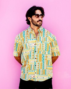 PADMA Short Sleeve Shirt Yellow Tribe