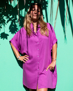 Womens Tops: ALBA Maxi Shirt Viola