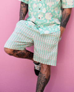 PADMA Cotton Shorts Neon Bloom