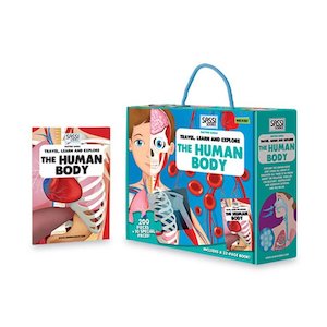 Sassi: Sassi  Puzzle and Book Set - The Human Body / 200 pcs