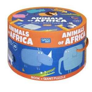 Sassi: Sassi Book and Giant Puzzle - Animals of Africa /  30 pcs