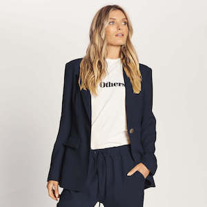 The Others: The Longline Blazer - Navy