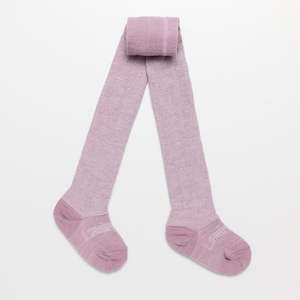 Kids Socks: Lamington Merino Tights - Textured Knit / Lilac Chalk