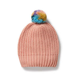Kids Headwear: Rainbow Organic Knitted Hat
